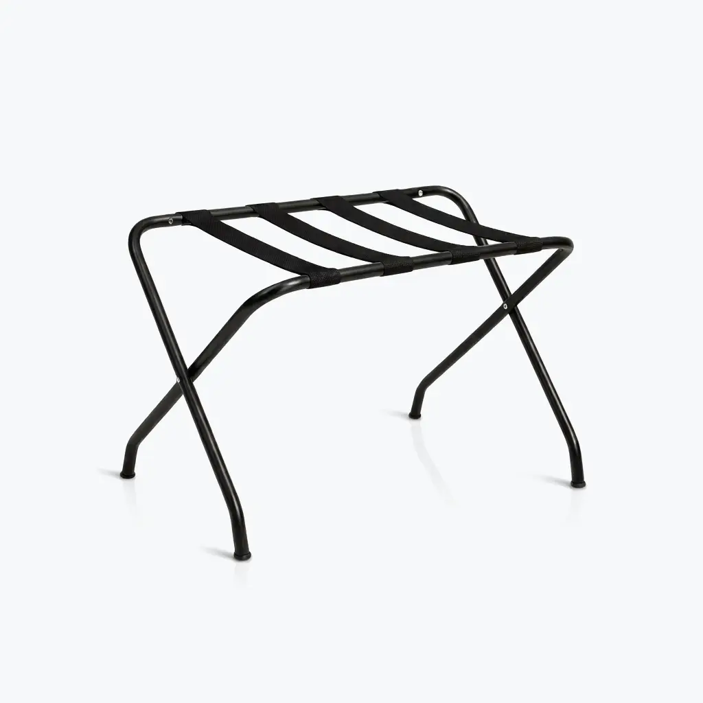 Small Luggage Rack Black Coated Metal