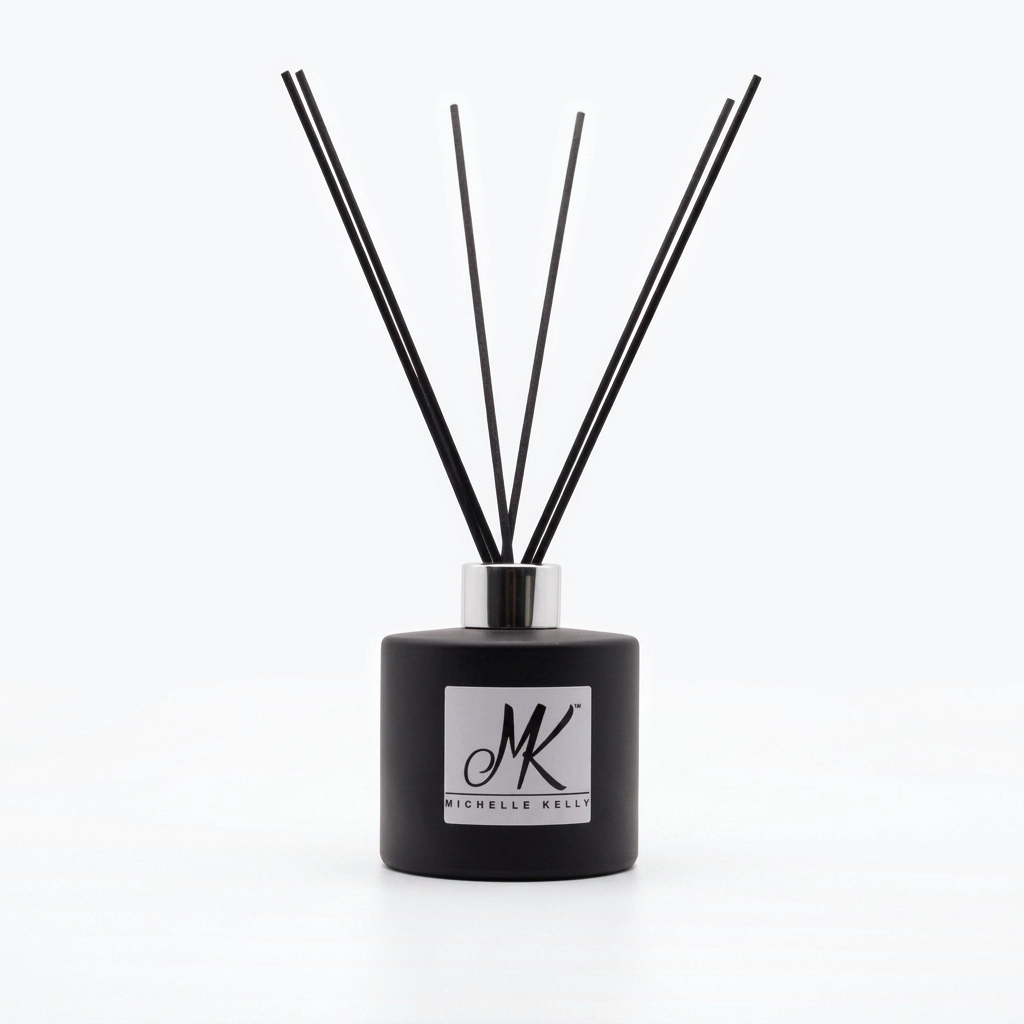 Room Diffuser 100ml Glass Black Round Bottle
